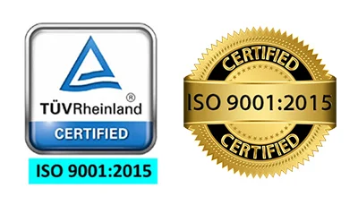 TUV Rheinland Certified ISO 9001:2015